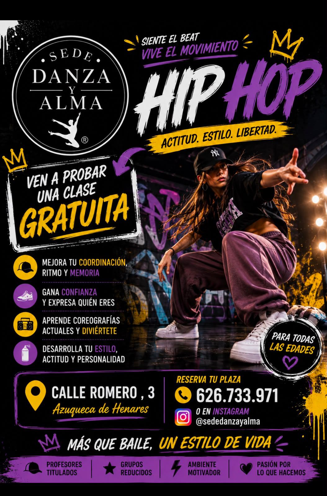 Cartel oficial Baile Moderno & Hip Hop